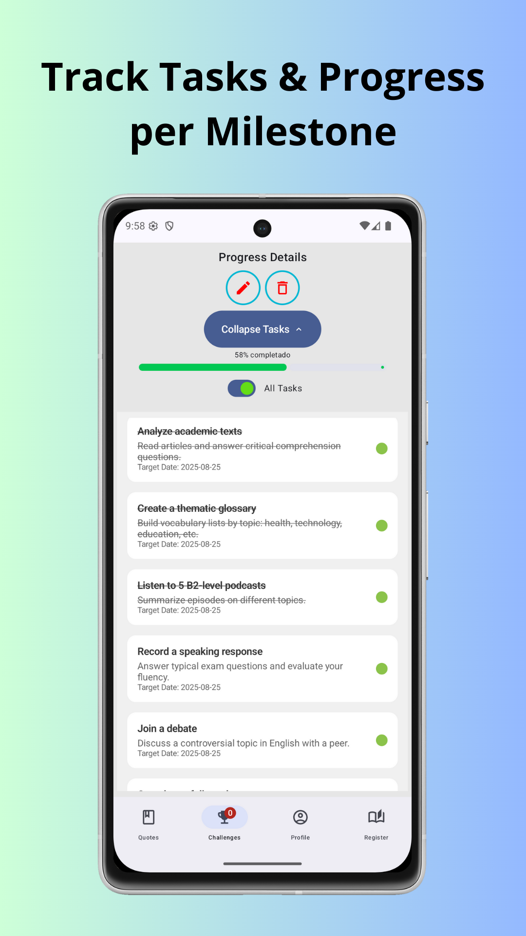Task manager view